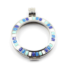 316L Stainless Steel Floating Locket with Hard Enamel